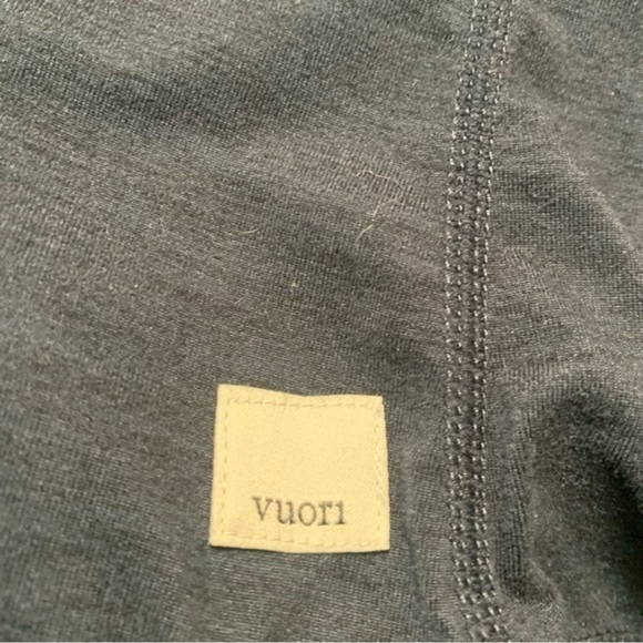 Vuori Women’s Gray Black Racerback Tank Top - Picture 2 of 4